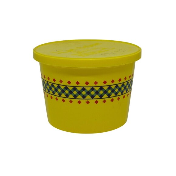 VTG “I Can’t Believe It’s Not Butter!” Yellow Plastic Tub Container w/ Lid 1980s - Picture 1 of 5